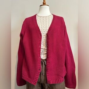 Y2K Eddie Bauer Cotton Sweater Cardigan
